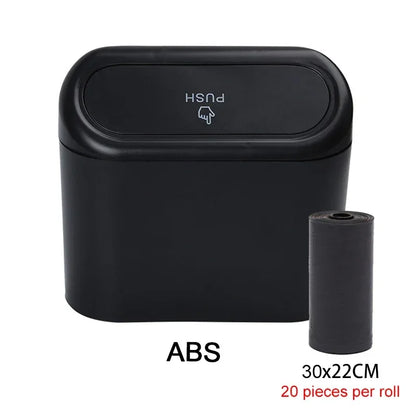 Compact Car Trash Bin With Lid