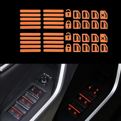 Car Glow Button Decals