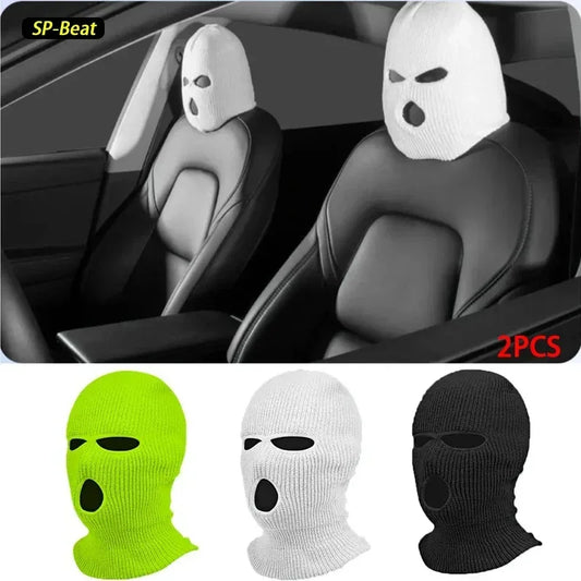 2pcs Masked Headrest Covers | Anti-theft