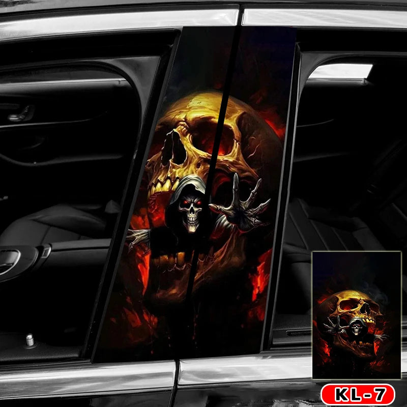 Gothic Skeleton B-Pillar Decal