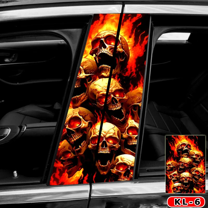 Gothic Skeleton B-Pillar Decal