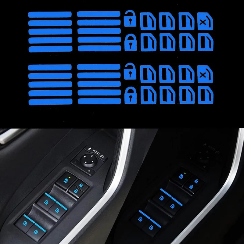 Car Glow Button Decals