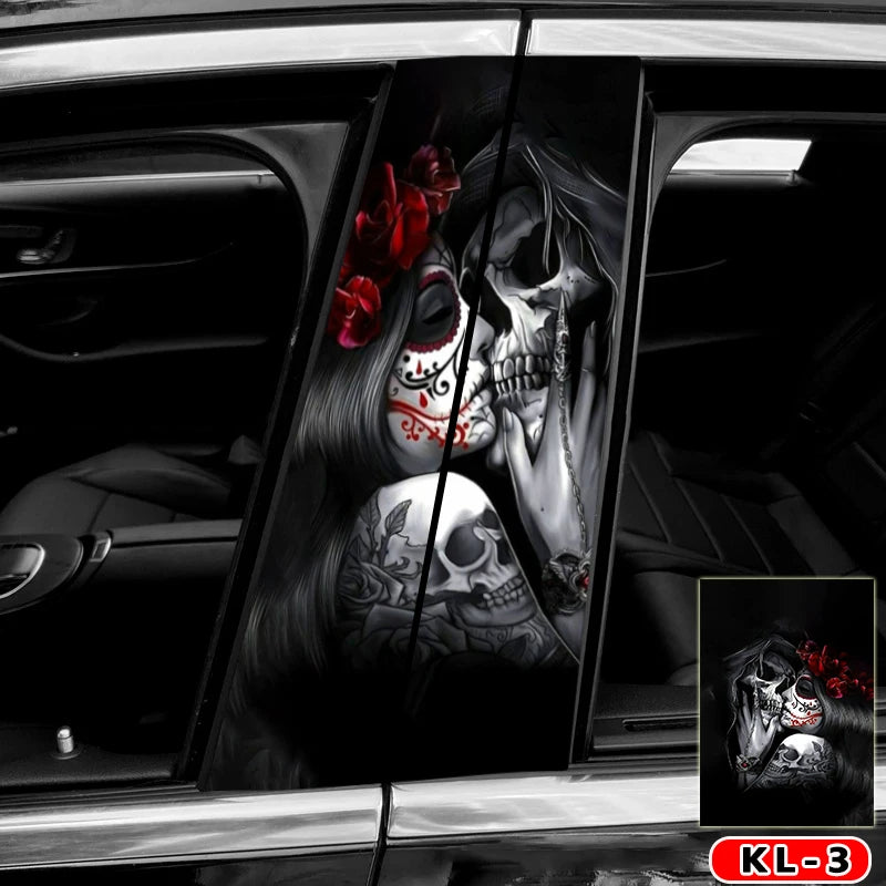 Gothic Skeleton B-Pillar Decal